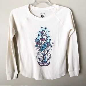 BILLABONG Girls Part Mermaid Thermal Top Size M